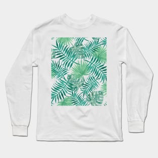 Palm Leaves Pattern Long Sleeve T-Shirt